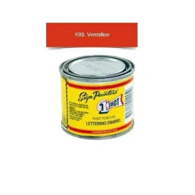 100l 1-shot 100l/4z 4oz Vermillion Brush Lettering Enamel Pinstriping One Sot