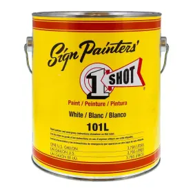 101l-gl 1 Shot 101l Lettering White Pinstriping Enamel Paint Gallon 101l-gl 1 Shot 101l Lettering White Pinstriping Enamel Paint Gallon