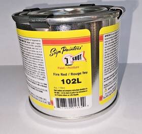 1 Shot 102l 4oz Qp. Fire Red Lettering Pinstriping Enamel One