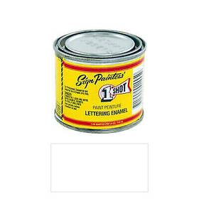 1 Shot 103l-qp 1/4 Pint 103l Polar White Paint Lettering Enamel Pinstriping One