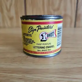 104l-qp 1 Shot 1/4 Pint 104l Bright Red Paint Lettering Enamel Pinstriping One 4oz
