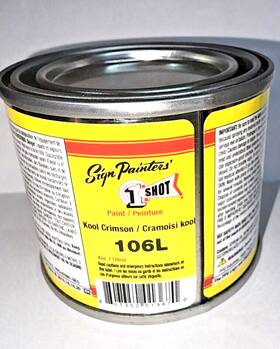 1 Shot 106l 4oz Qp. Kool Crimson Lettering Pinstriping Enamel One