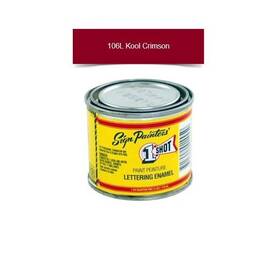 1-shot 106l/4z 106l 4oz Crimson Red Brush Lettering Enamel Pinstriping One Sot