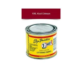106l 1-shot 106l/4z 4oz Crimson Red Brush Lettering Enamel Pinstriping One Sot