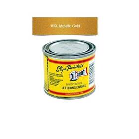 1-shot 109l/4z 109l 4oz Metallic Gold Brush Lettering Enamel Pinstriping One Sot