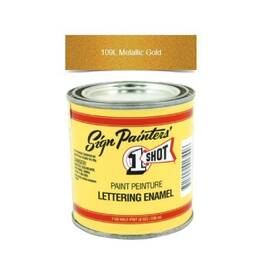 1 Shot 109l/8z 109l 8oz Metallic Gold Brush Lettering Enamel Pinstriping One Sot