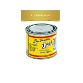 111l 1-shot 111l/4z 4oz Metallic Brass Lettering Enamel Pinstriping One Paint