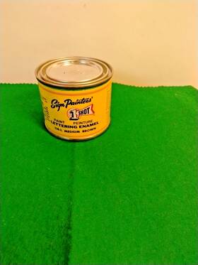 1 Shot 114l 1/4 Pint 1shot Medium Brown Paint Lettering Enamel Pinstriping One Nos