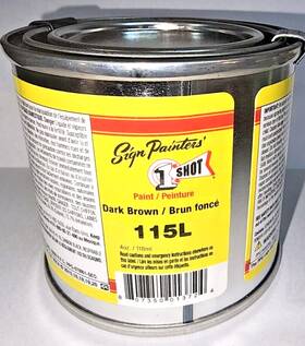 1 Shot 115l 4oz Qp. Dark Brown Pinstriping Enamel One