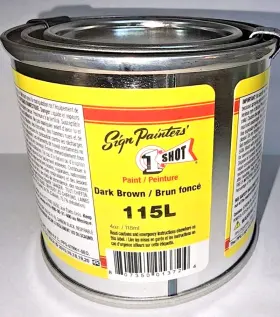 115l 1 Shot 4oz Qp. Dark Brown Pinstriping Enamel One