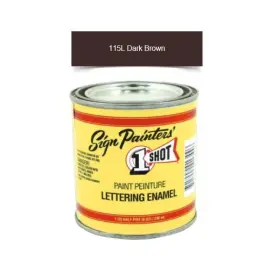 115l 1-shot 115l/8z 8oz Dark Brown Lettering Enamel Brush Pinstriping One Paint