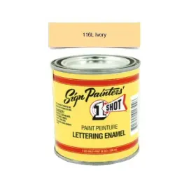116l 1-shot 116l/8z 8oz Ivory Lettering Enamel Brush Pinstriping One Paint