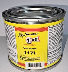1 Shot 117l 4oz Qp. Tan Pinstriping Enamel One