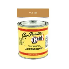 117l 1-shot 117l/8z 8oz Tan Lettering Enamel Brush Pinstriping One Paint