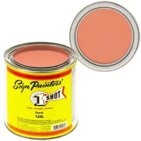 120l 1 Shot 120l/4z Coral Lettering Enamel Pinstriping Paint One 4 Oz Can