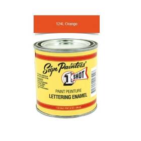 1-shot 124l/8z 124l 8oz Orange Lettering Enamel Brush Pinstriping One Paint