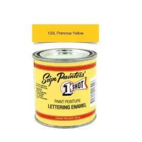 130l 1 Shot 130l/8z 8oz Primrose Yellow Letter Enamel Brush Pinstriping One Paint