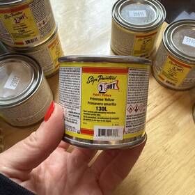 1 Shot 130l-qp 1/4 Pint 130l Primrose Yellow Paint Lettering Enamel Pinstriping One