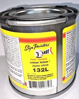 1 Shot 132l 4oz Qp. Lemon Yellow Pinstriping Enamel One