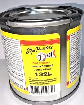 132l 1 Shot 4oz Qp. Lemon Yellow Pinstriping Enamel One