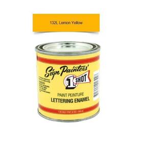 1 Shot 132l/8z 132l 8oz Lemon Yellow Letter Enamel Brush Pinstriping One Paint
