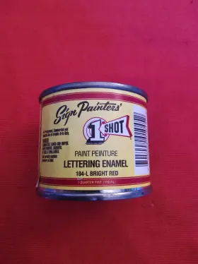 132l-qp 1 Shot 1/4 Pint 132l Lemon Yellow Paint Lettering Enamel Pinstriping One