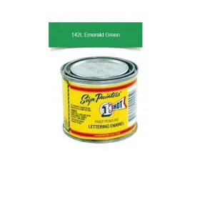 142l-4z 1-shot 142l 4oz Emerald Green Brush Lettering Enamel Pinstriping One Sot