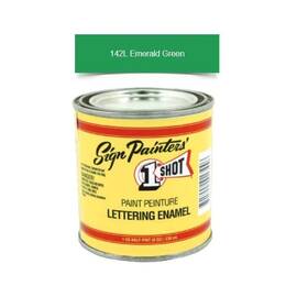 1 Shot 142l-8z 142l 8oz Emerald Green Brush Lettering Enamel Pinstriping One Sot