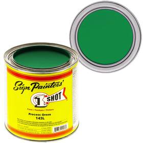 1 Shot 143l/4z Process Green Lettering Enamel Pinstriping Paint One 4 Oz