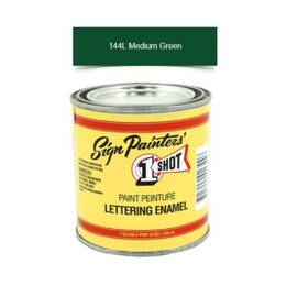 1-shot 144/8z 144l 4oz Medium Green Brush Lettering Enamel Pinstriping One Sot