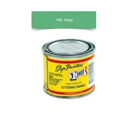 149l-4z 1-shot 149l 4oz Aqua Brush Lettering Enamel Pinstriping One Sot