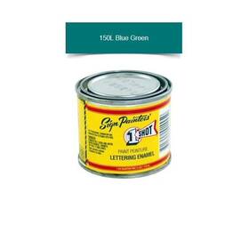 1-shot 150l/4z 150l 4oz Blue Green Lettering Enamel Brush Pinstriping One Paint