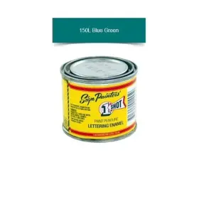 150l 1-shot 150l/4z 4oz Blue Green Lettering Enamel Brush Pinstriping One Paint