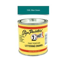 1-shot 150l/8z 150l 8oz Blue Green Lettering Enamel Brush Pinstriping One Paint