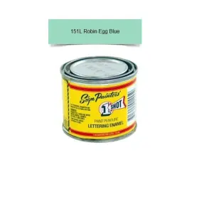 151l-4z 1-shot 151l 4oz Robin Egg Blue Brush Lettering Enamel Pinstriping One Sot