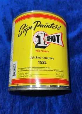 152l 1 Shot Pint Light Blue Paint Lettering Enamel Pinstriping One New