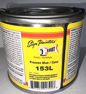 1 Shot 153l 4oz Qp. Process Blue Pinstriping Enamel One