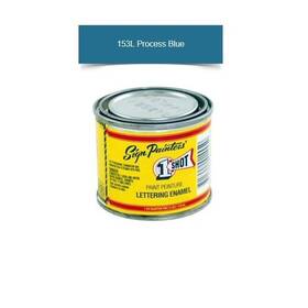 1-shot 153l/4z 153l 4oz Process Blue Lettering Enamel Brush Pinstriping One Paint