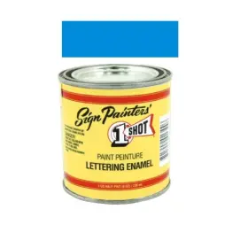 153l 1-shot 153l/8z 8oz Process Blue Lettering Enamel Brush Pinstriping One Paint