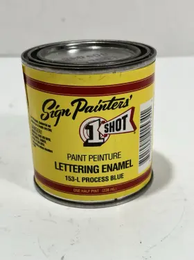153l-qp 1 Shot 1/4 Pint 153l Process Blue Paint Lettering Enamel Pinstriping One