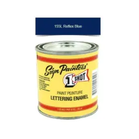 155l-8z 1 Shot 155l 8oz Reflex Blue Lettering Enamel Brush Pinstriping One Paint