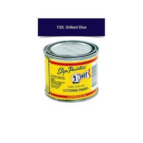 1-shot 156l/4z 156l 4oz Brilliant Blue Lettering Enamel Brush Pinstriping One Paint
