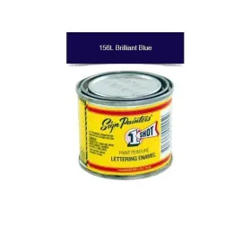 156l 1-shot 156l/4z 4oz Brilliant Blue Lettering Enamel Brush Pinstriping One Paint