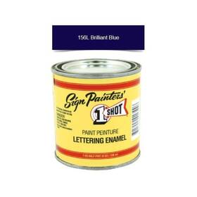 1-shot 156l/8z 156l 8oz Brilliant Blue Lettering Enamel Brush Pinstriping One Paint