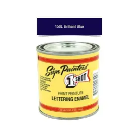 156l 1-shot 156l/8z 8oz Brilliant Blue Lettering Enamel Brush Pinstriping One Paint