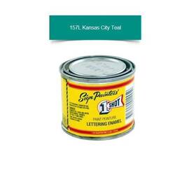 1-shot 157l/4z 157l 4oz Kansas City Teal Lettering Enamel Pinstriping One Paint