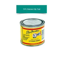 157l 1-shot 157l/4z 4oz Kansas City Teal Lettering Enamel Pinstriping One Paint