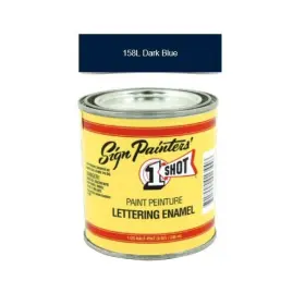 158l 1-shot 158l/8z 8oz Dark Blue Lettering Enamel Brush Pinstriping One Paint