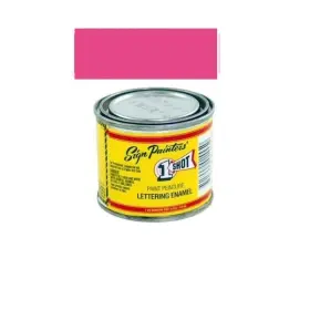 163l 1-shot 163l/4z 4oz Magenta Brush Lettering Enamel Pinstriping One Paint