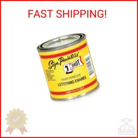 193l-8z 1 Shot Lettering Enamel 104-l Bright Red 8 Ounce